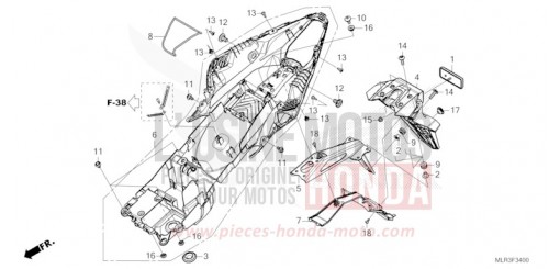 KOTFLUEGEL, HINTEN CBR500RAR de 2024